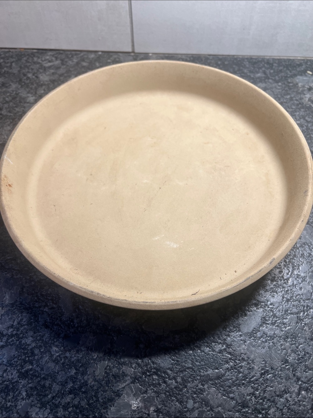Pampered Chef Round stone baking dish. Lightly seasoned.  Meats, dips or…
